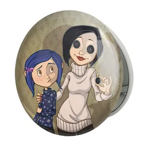 آینه جیبی خندالو طرح کورالاین Coraline مدل تاشو کد 20771 