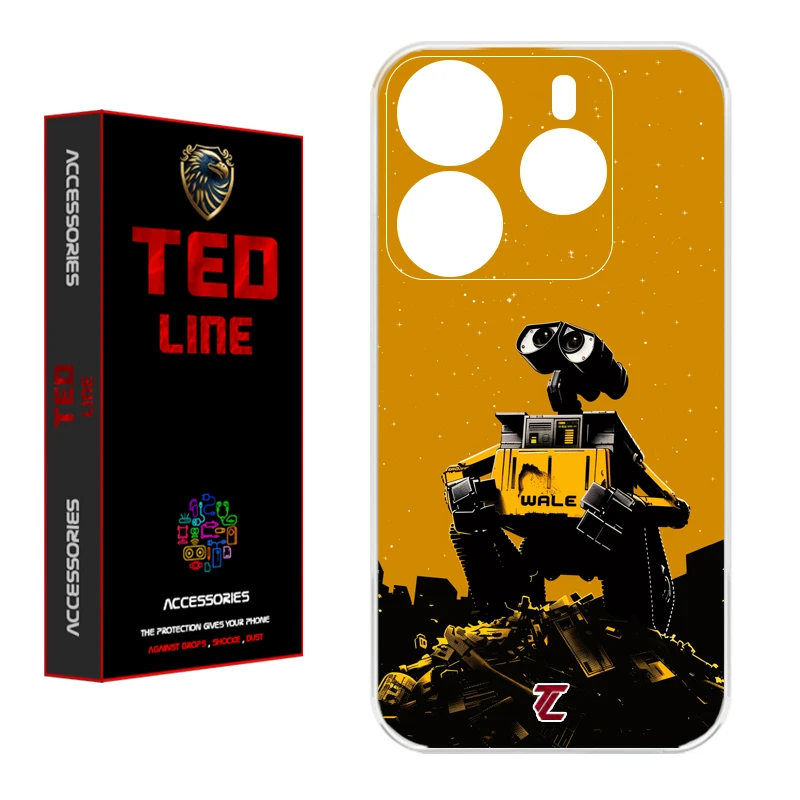 کاور تد لاین طرح ربات والی کد 1133 مناسب برای گوشی موبایل شیائومی Redmi Note 14 4G