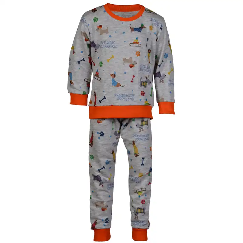 ست سویشرت و شلوار پسرانه مدل Dags رنگ نارنجی