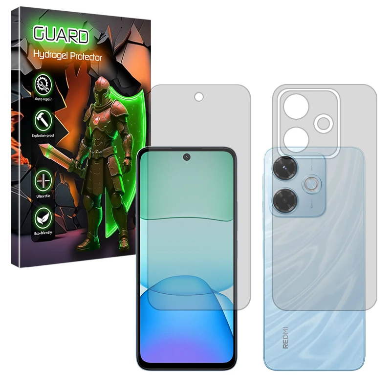 محافظ صفحه نمایش شفاف گارد مدل Tough مناسب برای گوشی موبایل شیائومی Redmi 13x به همراه محافظ پشت گوشی
