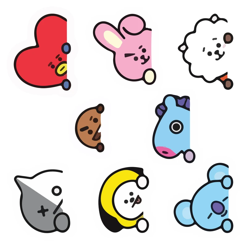 برچسب لپ تاپ پویا مارکت طرح فانتزی کد 468 مجموعه 8 عددی