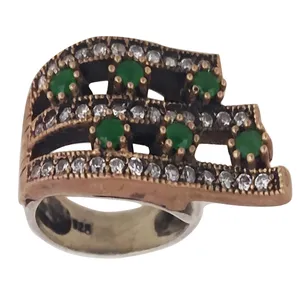 انگشتر نقره زنانه سلین کالا مدل زمرد ce-As55