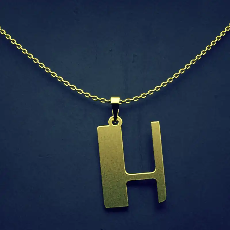 گردنبند طلا 18 عیار زنانه مدوپد مدل حرف H کد H3-1-1268