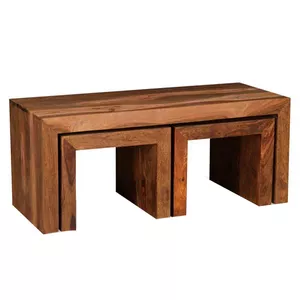 میز پذیرایی مدل چوبی مارگارت مجموعه سه عددی