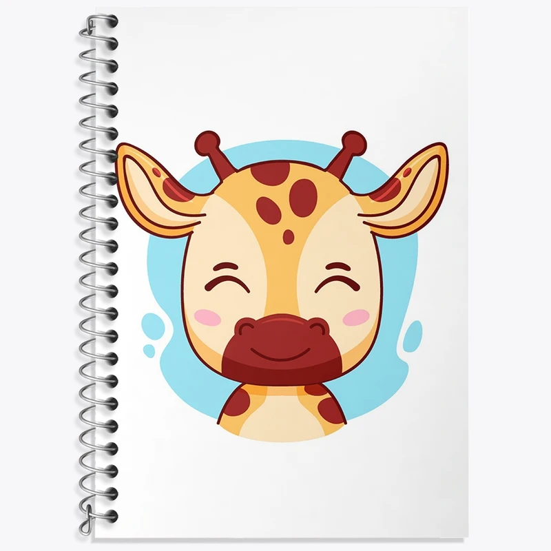 دفتر لغت 50 برگ خندالو طرح زرافه حیوانات بامزه کد 37148