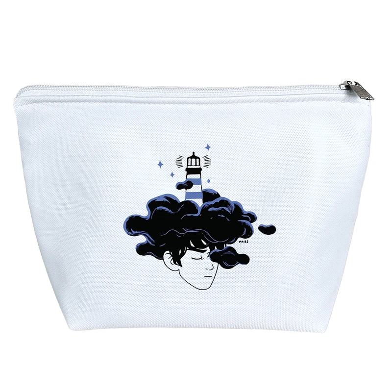 کیف لوازم آرایش دخترانه خندالو مدل دختر و فانوس دریایی کد 9459