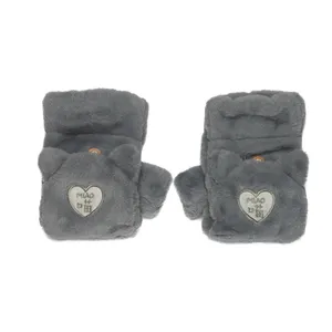 دستکش زنانه مدل پولیشی طرح قلب کد 915002318