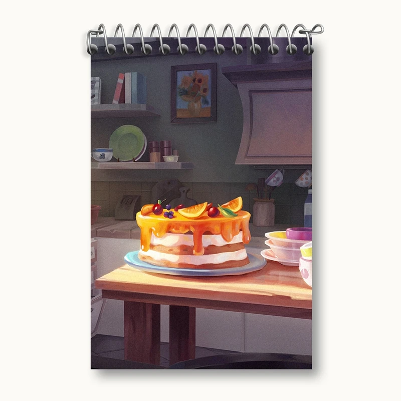 دفتر یادداشت 50 برگ خندالو مدل کیک پرتغالی کد F552