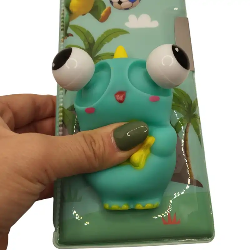 جامدادی مدل کتابی اسکوییشی طرح دایناسور چشم وزغی کد 02