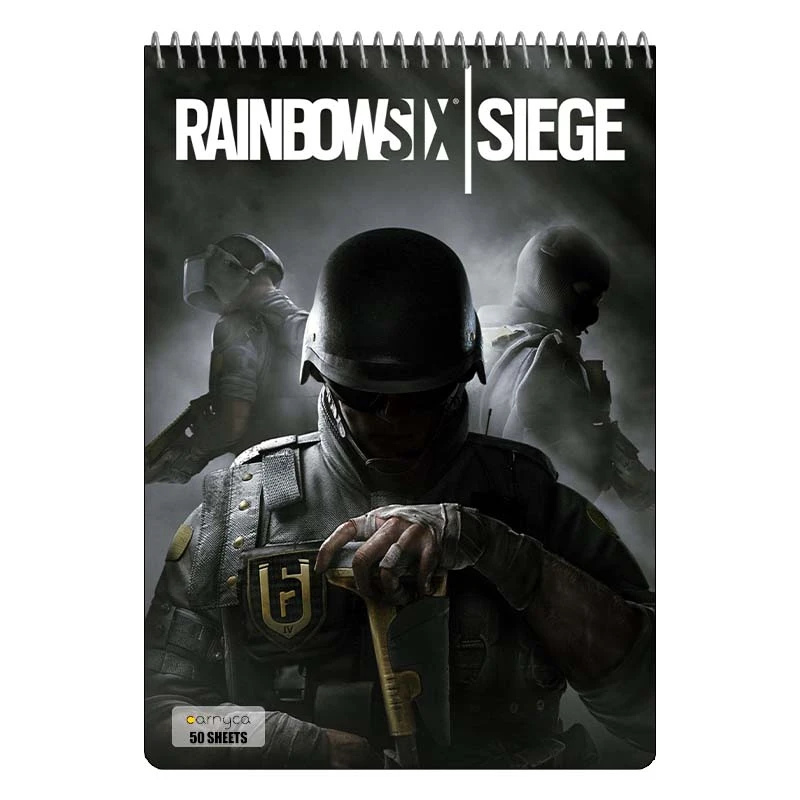 دفتر نقاشی 50 برگ سیمی کارنیکا طرح رینبو 6 Rainbow Six Siege کد 50041