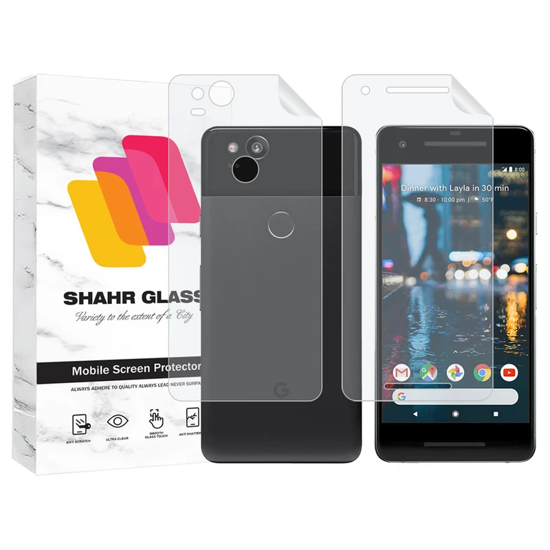 محافظ صفحه نمایش شهر گلس مدل MTNANFBSH مناسب برای گوشی موبایل گوگل Pixel 2XL به همراه محافظ پشت گوشی