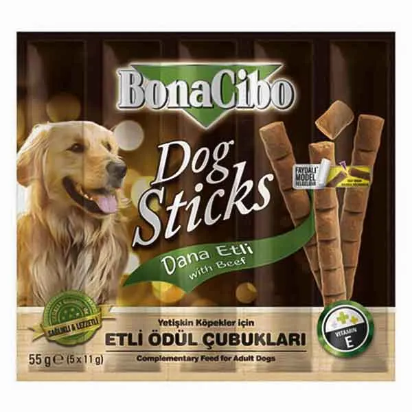 غذای تشویقی سگ بوناسیبو مدل مدادی Dog Sticks وزن 55 گرم
