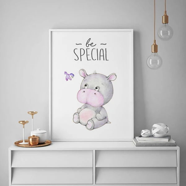 تابلو کودک سالی وود طرح اسب آبی کد T170327