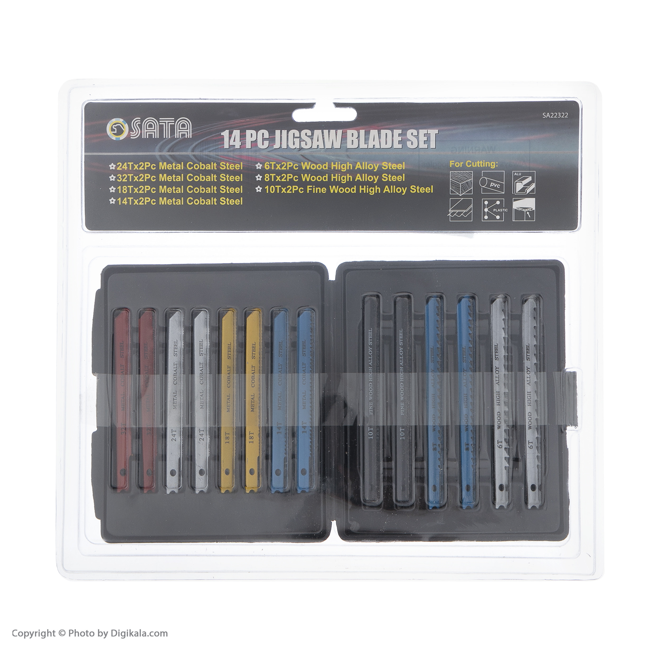 تیغه اره ساتا مدل SA22322 مجموعه 14 عددی