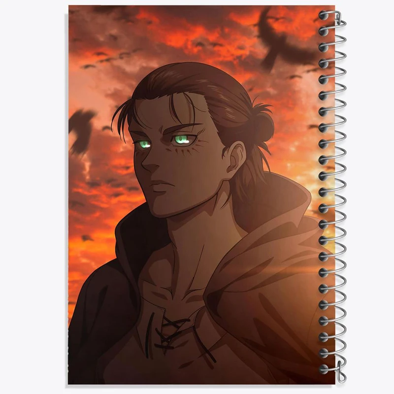 دفتر شطرنجی 50 برگ خندالو طرح ارن یگر انیمه اتک آن تایتان کد 13252