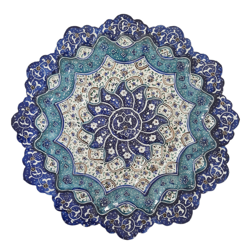 بشقاب میناکاری مسی کد 35
