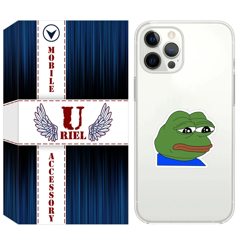 کاور یوریل مدل Clear کد 86 طرح قورباغه غمگین مناسب برای گوشی موبایل اپل iPhone 13 Pro Max