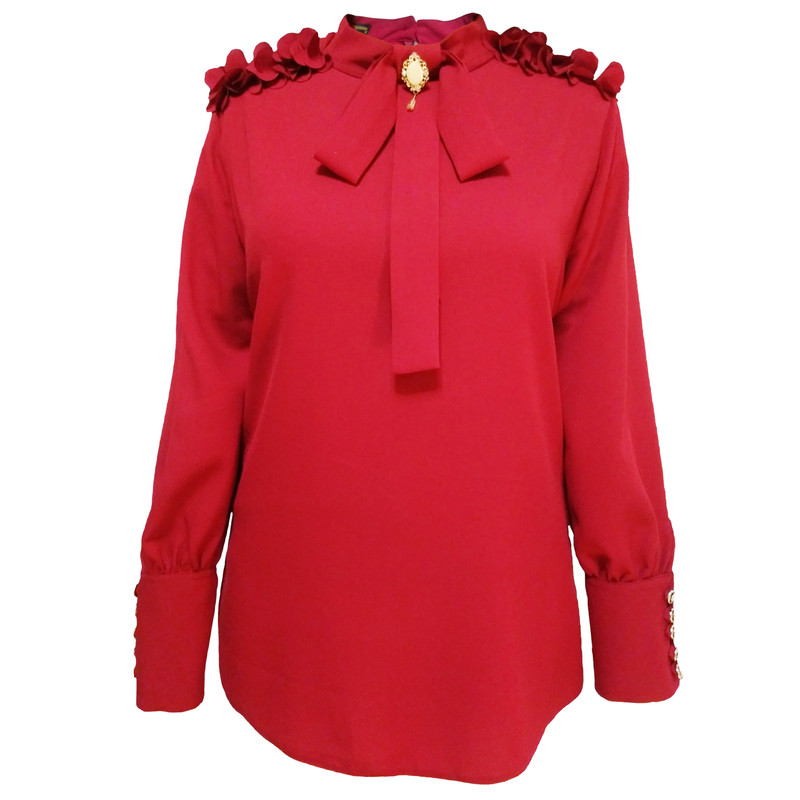 بلوز زنانه مدل ژینوس کد 1030 رنگ قرمز