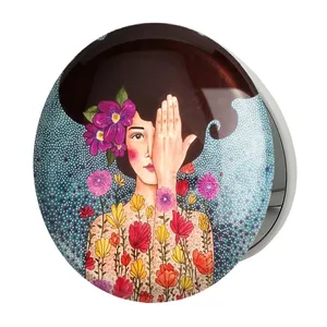 آینه جیبی خندالو طرح دخترونه مدل تاشو کد 6130 