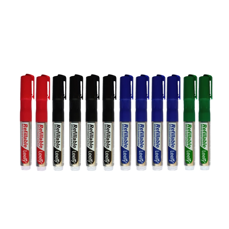 ماژیک وایت برد لیلی مدل شارژی بسته 12 عددی