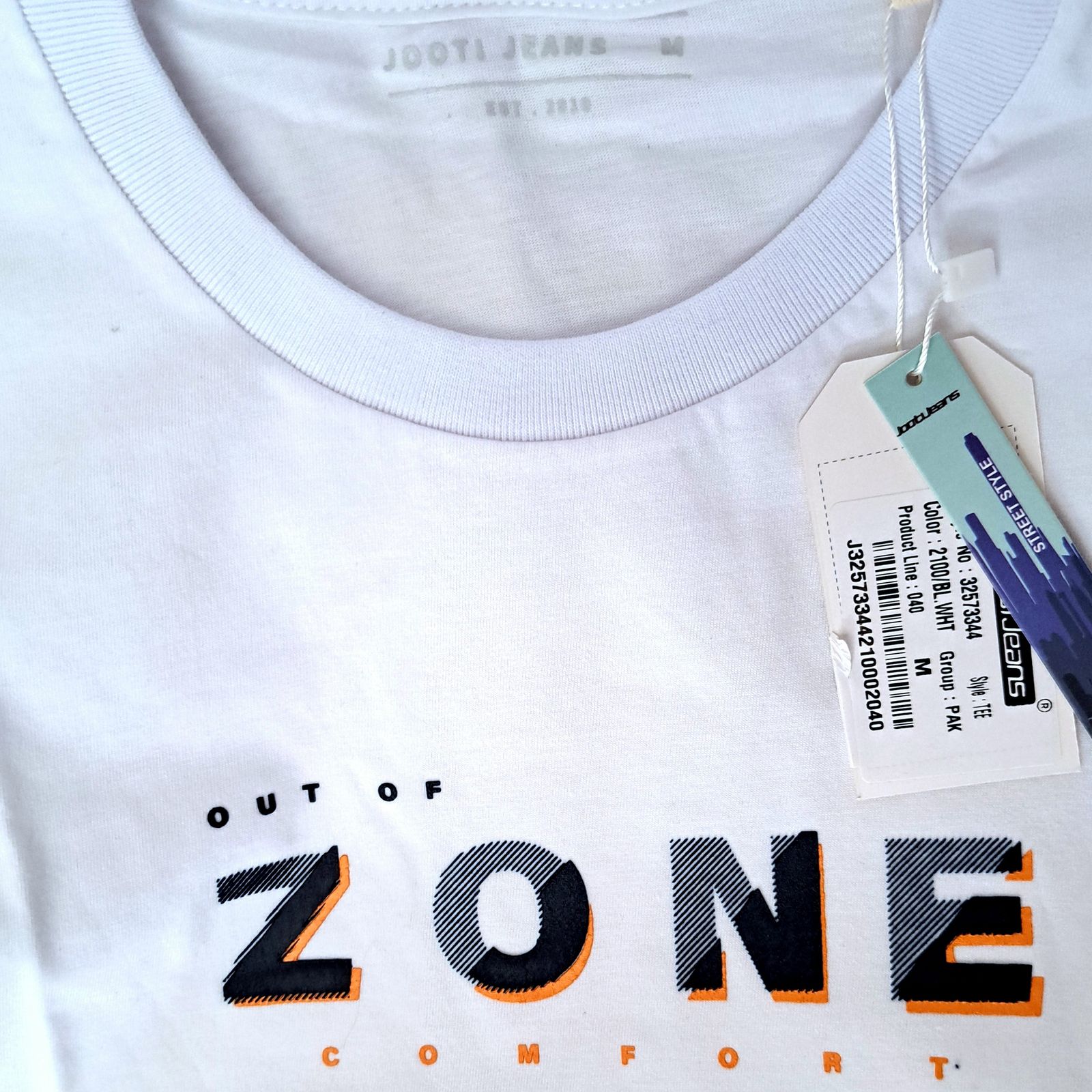 تی شرت آستین کوتاه مردانه جوتی جینز مدل Zone کد 1551350 رنگ سفید -  - 4