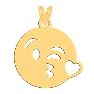 آویز گردنبند طلا 18 عیار زنانه فرشته مدل صورتک WNL-000609