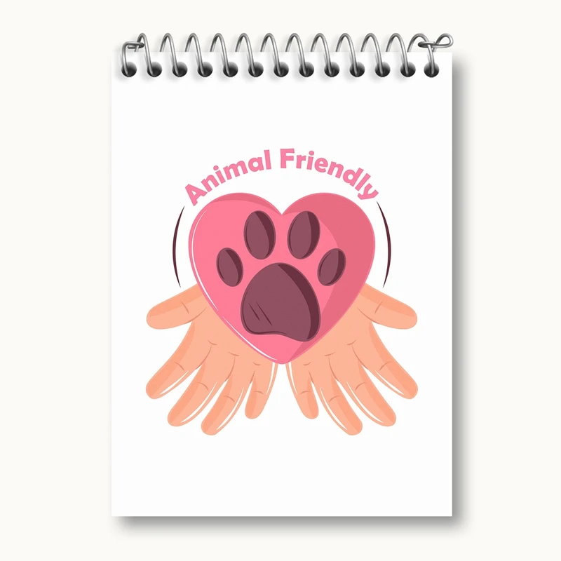 دفتر یادداشت 50 برگ خندالو مدل حمایت از حیوانات کد 27343