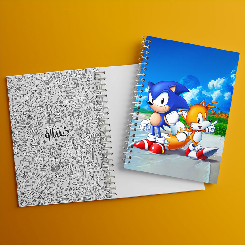 دفتر نقاشی 50 برگ خندالو طرح سونیک (Sonic) کد 37046