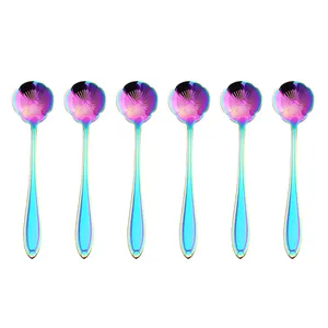 قاشق چای خوری مدل Violet line کد 00631 مجموعه 6 عددی