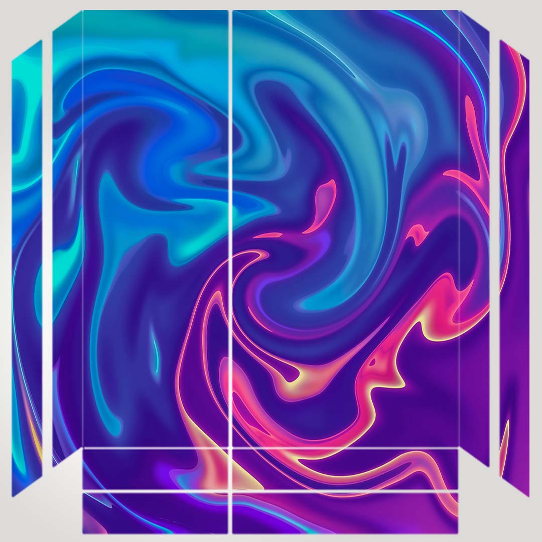 برچسب پلی استیشن ۴ مدل طرح abstract gradient swirl    کد PS-10116  