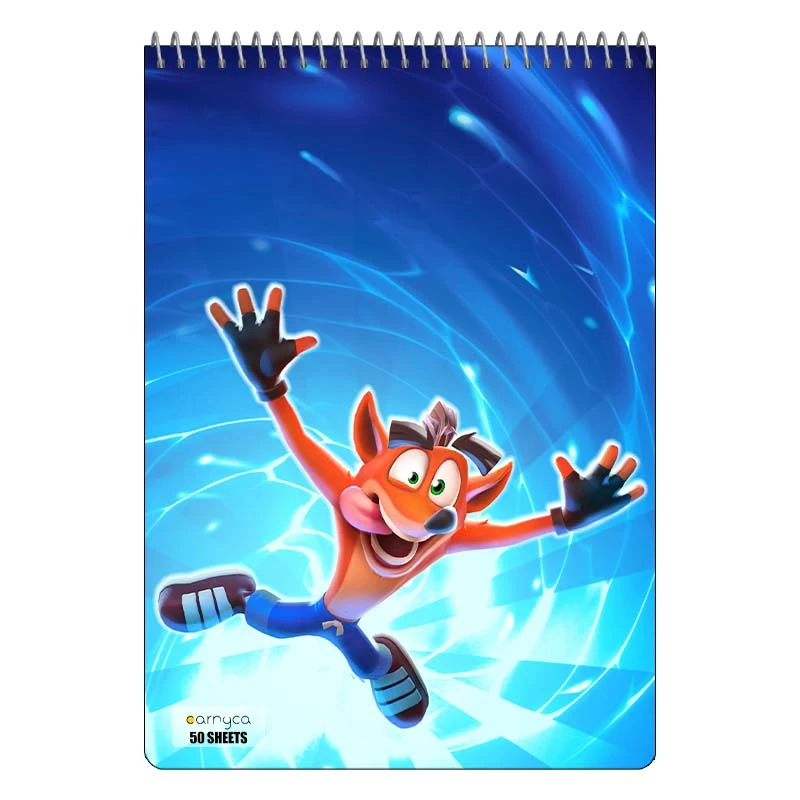 دفتر نقاشی 50 برگ سیمی کارنیکا طرح Crash Bandicoot کد 40956