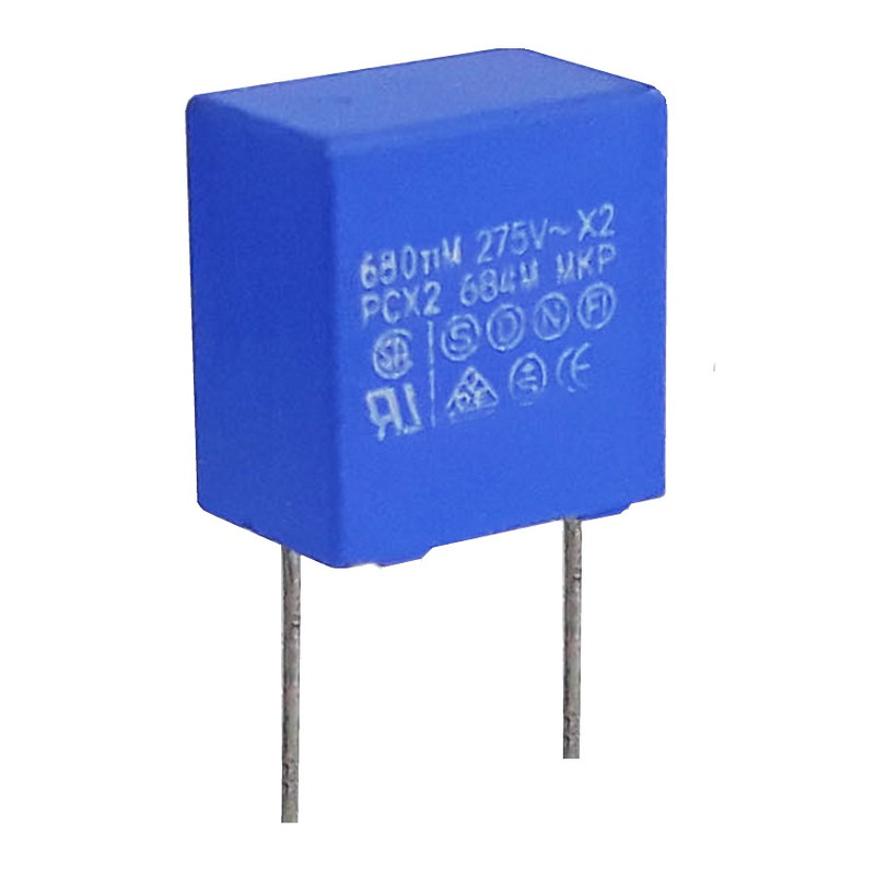 خازن 680 نانوفاراد مدل MKT-X2-275AC کد 14 بسته 4 عددی خازن 680 نانوفاراد مدل MKT-X2-275AC کد 14 بسته 4 عددی