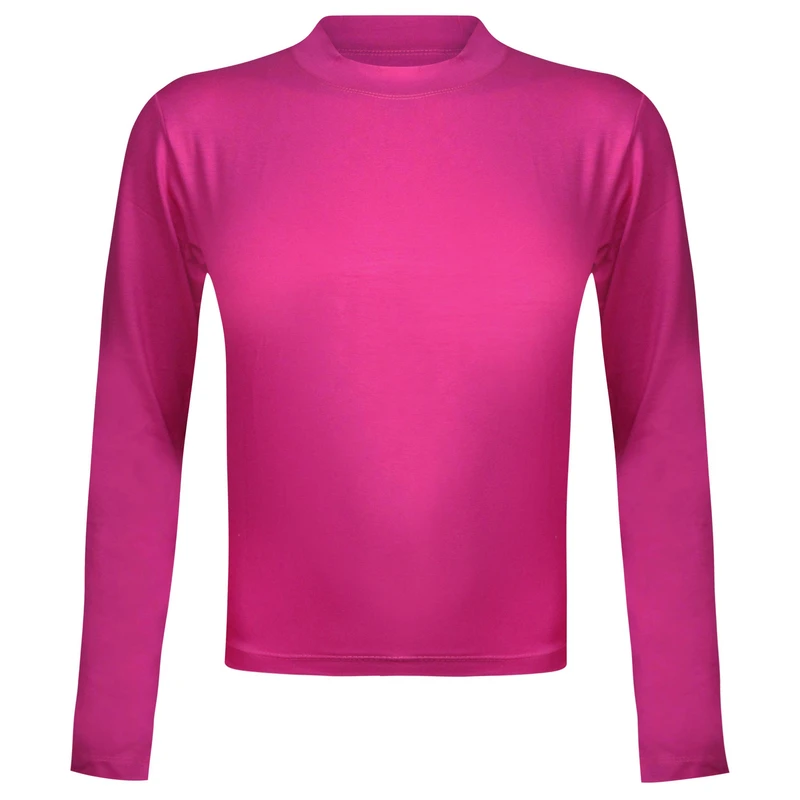 کراپ‌ تی‌شرت آستین بلند زنانه مدل پشت بندی کد 5228-609P