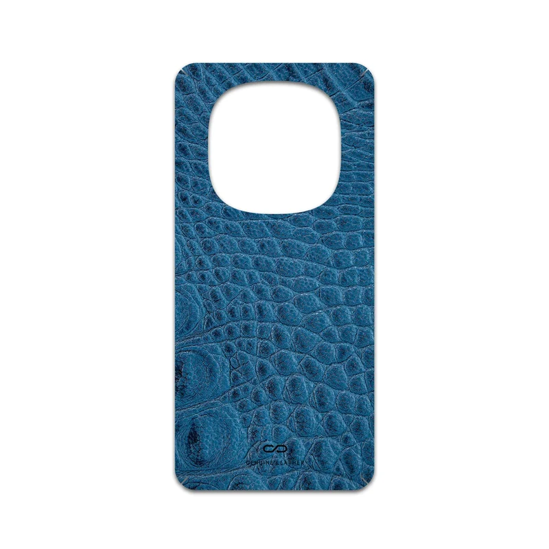 برچسب پوششی ماهوت مدل Blue-Crocodile-Leather مناسب برای گوشی موبایل شیائومی Redmi Note 14 Pro 5G