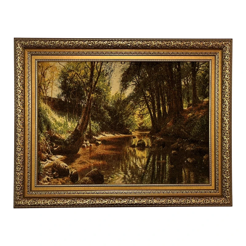 تابلو فرش دستباف طرح منظره جنگلی کد NKP.R32