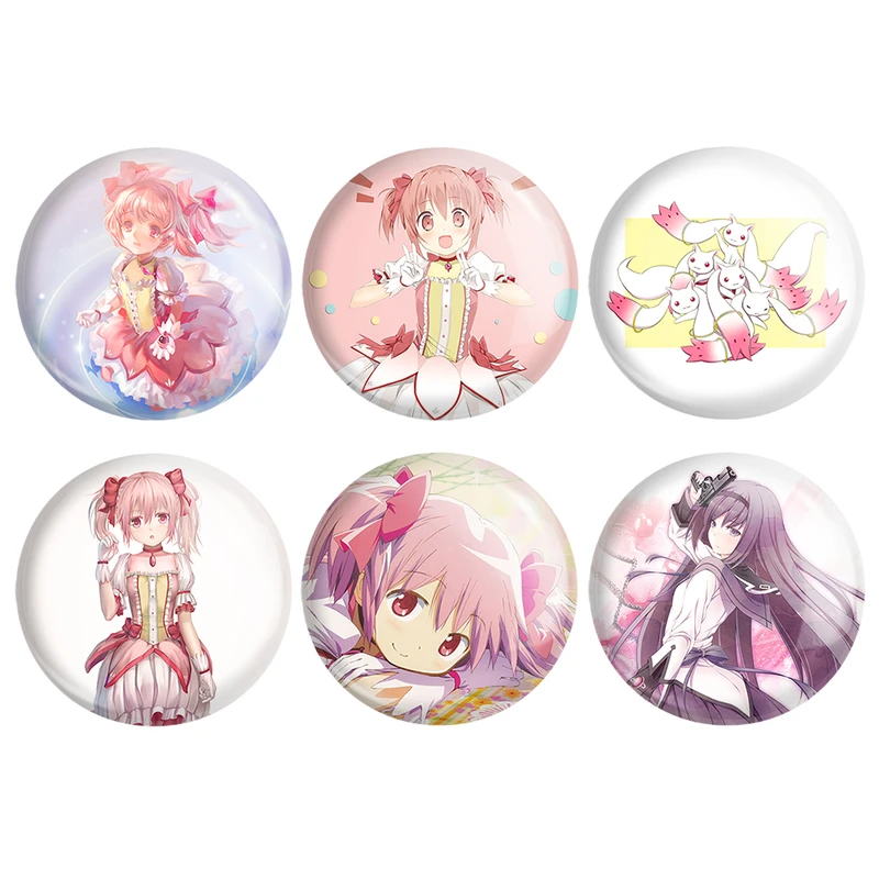 مگنت خندالو طرح انیمه مادوکا مجیکا Madoka Magica کد 1033A مجموعه 6 عددی