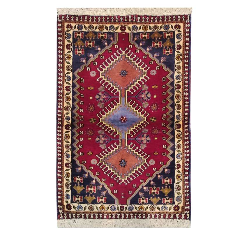 فرش دستباف زرع چارک طرح لوزی مدل AA235