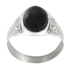 انگشتر نقره زنانه بازرگانی میلادی مدل سنگ عقیق رکاب سیلندری کد AW_078