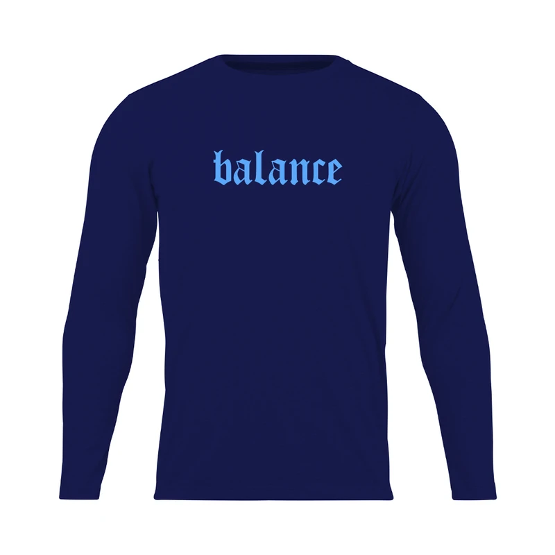 تی شرت آستین بلند مردانه مدل balance کد 0853