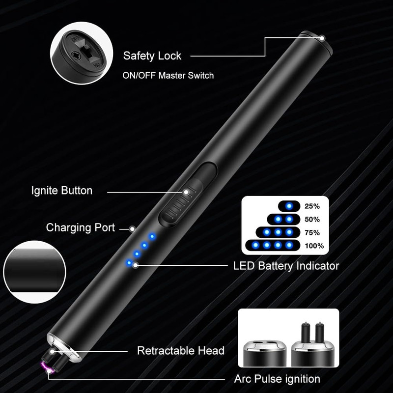 فندک آشپزخانه مدل پلاسما شارژی BBQ