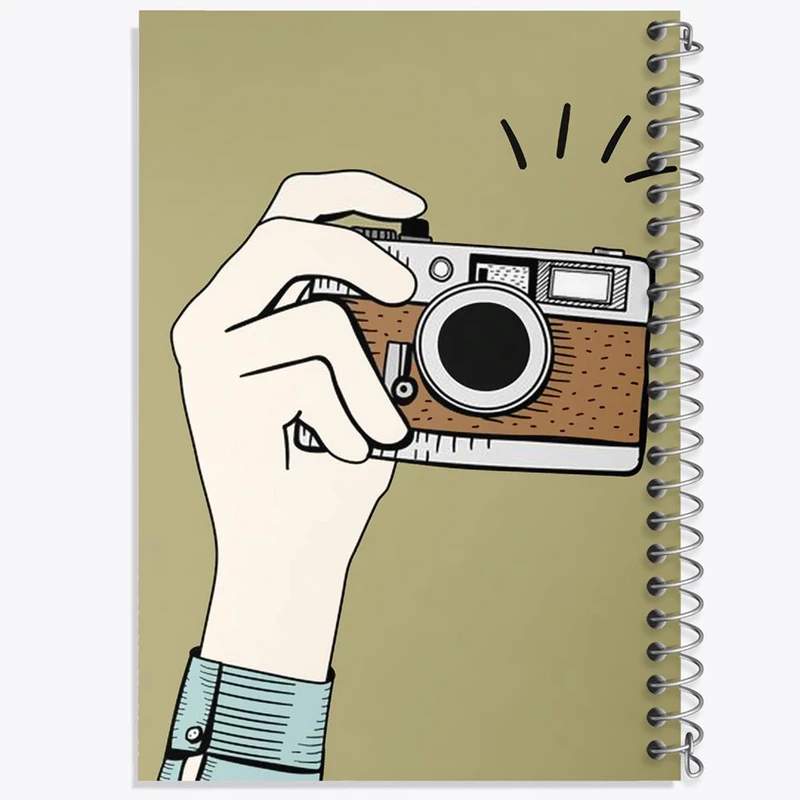 دفتر شطرنجی 50 برگ خندالو طرح دوربین کد 1703