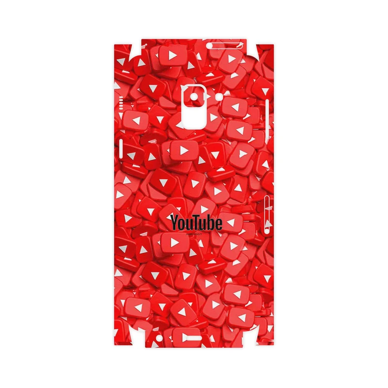 برچسب پوششی ماهوت مدل Youtube-FullSkin مناسب برای گوشی موبایل سامسونگ Galaxy A8 2018