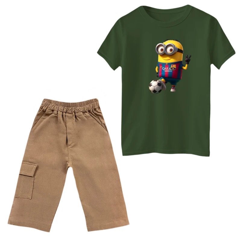 ست تی‌شرت و شلوارک پسرانه مدل مینیون کد 29