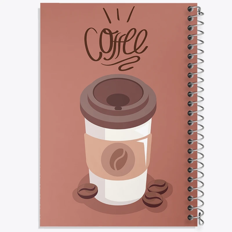 دفتر ژورنال نویسی 50 برگ خندالو مدل نقطه ای طرح قهوه (Coffee) کد F1549