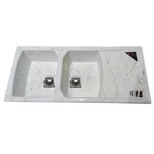 سینک ظرفشویی گرانیت توکار دو لگنه پارادایز مدل  Vincenzo-401-WBG