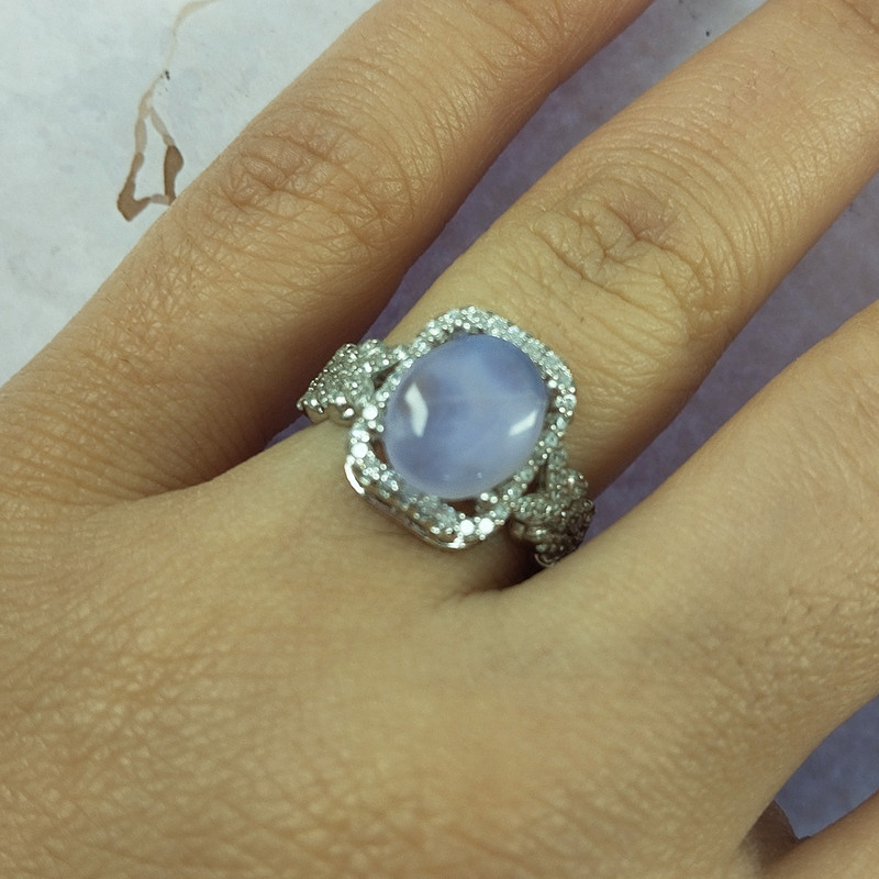 انگشتر نقره زنانه سلین کالا مدل عقیق کبود کد 62