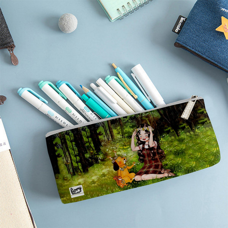 جامدادی مستر راد مدل دختر فانتزی طرح گلبهار کد fiory 2052