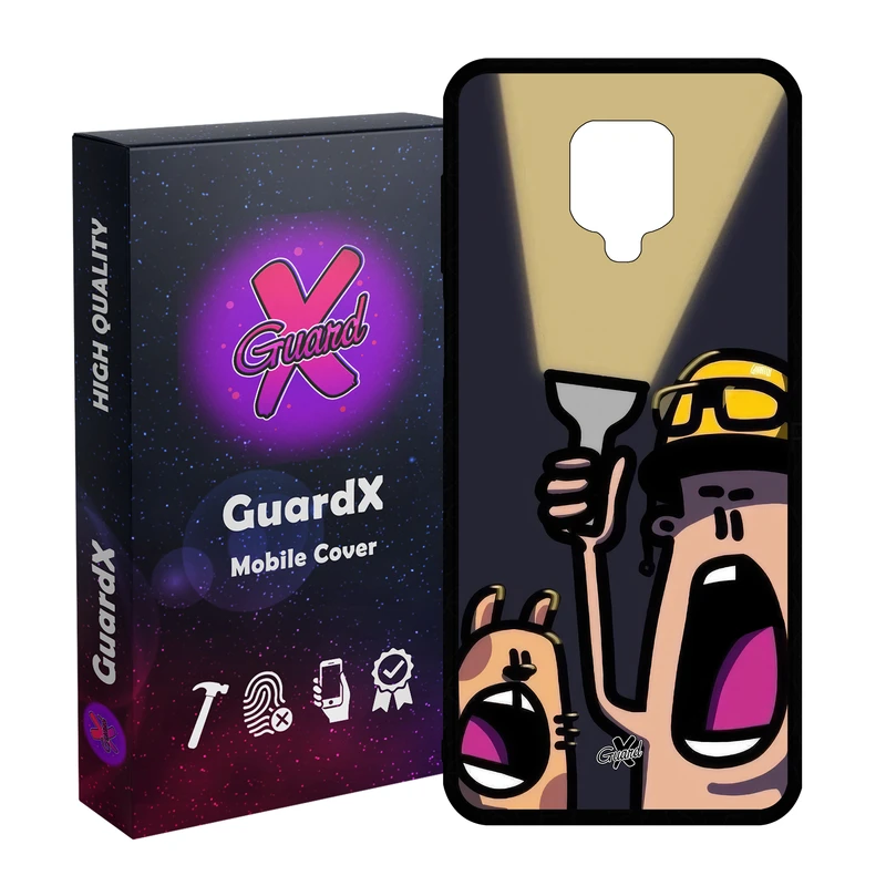 کاور گارد ایکس طرح چراغ قوه مدل Glass10671 مناسب برای گوشی موبایل شیائومی Redmi Note9 Pro/Note 9 Pro Max/Redmi Note 9S/MI Poco M2 Pro