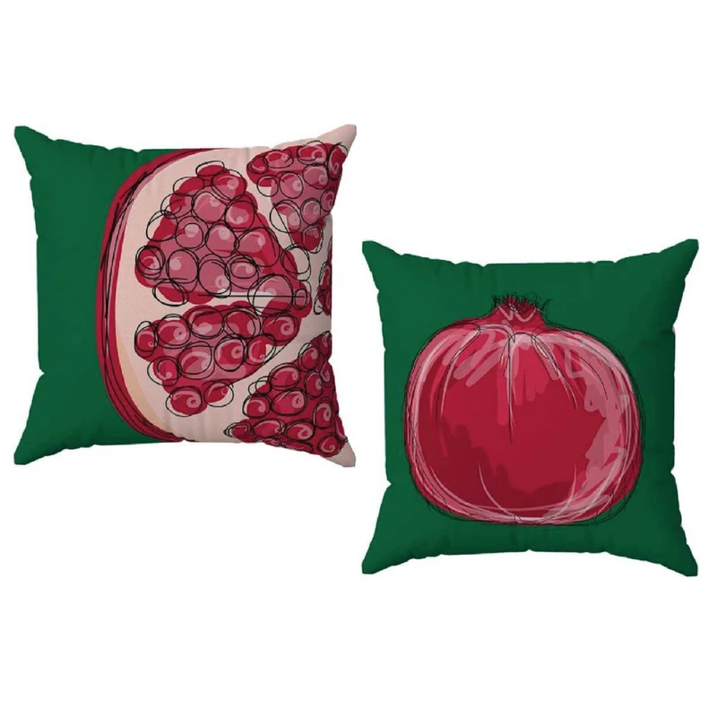 کاور کوسن طرح انار کد MC226 سایز 45*45 سانتی متر مجموعه 2 عددی
