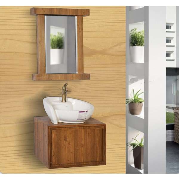 ست کابینت روشویی کاسپین مدل گلکسی به همراه آینه 